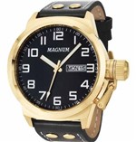 Ficha técnica e caractérísticas do produto Relógio Magnum Masculino Dourado Couro - Ma32756u