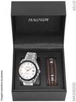 Relógio Magnum Masculino Kit com Pulseira Ma33620d