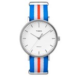 Ficha técnica e caractérísticas do produto Relógio Masculino Analógico Timex Weekender TW2P91100WW/N - Azul/Branco/Vermelho