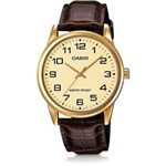 Ficha técnica e caractérísticas do produto Relógio Masculino Casio Collection Mtp-V001Gl-9Budf - Marrom/Dourado