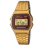 Ficha técnica e caractérísticas do produto Relógio Masculino Digital Casio A159WGEA5DF - Dourado