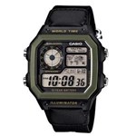 Ficha técnica e caractérísticas do produto Relógio Masculino Digital Casio AE1200WHB1BVDF - Preto