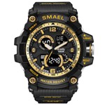 Ficha técnica e caractérísticas do produto Relógio Masculino Militar G-shock Smael Ws1617b Prova Dágua Dourado