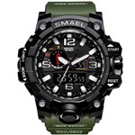 Ficha técnica e caractérísticas do produto Relógio Masculino Shock Militar Prova D'água Smael Verde