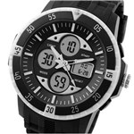 Ficha técnica e caractérísticas do produto Relógio Masculino Skmei Anadigi Esporte Preto Ad1046