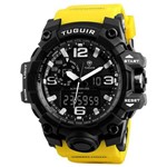 Ficha técnica e caractérísticas do produto Relógio Masculino Tuguir Anadigi Tg1155 Preto e Amarelo