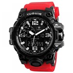 Ficha técnica e caractérísticas do produto Relógio Masculino Tuguir Anadigi Tg1155 - Vermelho e Preto