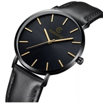 Ficha técnica e caractérísticas do produto Relógio Masculino Ultrafino Black Design Quartz