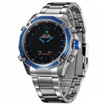 Ficha técnica e caractérísticas do produto Relógio Masculino Weide Anadigi Esporte Azul Wh-2306