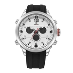 Ficha técnica e caractérísticas do produto Relógio Masculino Weide Anadigi Wh-6303 - Preto Prata