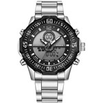 Ficha técnica e caractérísticas do produto Relógio Masculino Weide AnaDigi WH-6105 - Prata e Preto