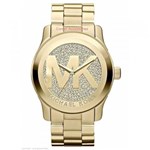 Relógio Michael Kors Dourado- Mk5706 Strass Gold 45mm