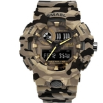 Ficha técnica e caractérísticas do produto Relógio Militar Esportivo Digital G-Shock Camuflado Smael 8001