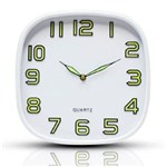 Ficha técnica e caractérísticas do produto Relógio Parede 30Cm Quadrado Fluorescente