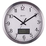 Ficha técnica e caractérísticas do produto Relógio Parede 30cm Silencioso Temperatura Herweg 6721S