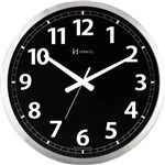 Relógio Parede 40cm Gigante Preto Alumínio Ref - 6720s - Herweg
