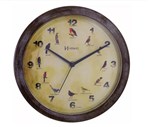 Ficha técnica e caractérísticas do produto Relógio Parede Canto de Pássaros Brasileiros Herweg 6658