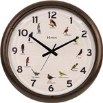 Ficha técnica e caractérísticas do produto Relógio Parede Canto Pássaros Brasileiros Herweg 6691-304
