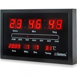 Ficha técnica e caractérísticas do produto Relógio Parede Digital Led Herweg 6289 Termômetro Calendário - 0