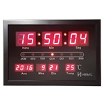 Ficha técnica e caractérísticas do produto Relogio Parede Digital Led Herweg 6289 Termometro Calendario