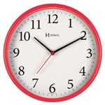 Ficha técnica e caractérísticas do produto Relógio Parede Herweg 660022 269 Vermelho Silencioso Sem Tic Tac