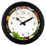 Ficha técnica e caractérísticas do produto Relógio Parede Herweg 6651-034 Cozinha 21cm - Preto