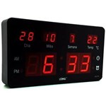 Ficha técnica e caractérísticas do produto Relógio Parede Mesa Led Digital Calendário Termômetro Le2115