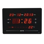 Ficha técnica e caractérísticas do produto Relógio Parede Mesa Led Digital Termômetro Alarme Calendário 2315
