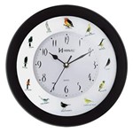 Ficha técnica e caractérísticas do produto Relógio Parede Preto Canto de Pássaros Brasileiros Herweg