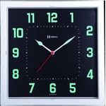 Ficha técnica e caractérísticas do produto Relógio Parede Quadrado Fluorescente Herweg 660036-196