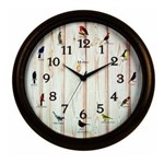 Ficha técnica e caractérísticas do produto Relógio Parede Sweep Canto Pássaros Brasileiros Herweg 6691-304