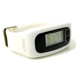 Ficha técnica e caractérísticas do produto Relógio Pedômetro Contador de Passos e Calorias Branco - Liveup