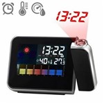 Ficha técnica e caractérísticas do produto Relógio Projetor de Horas Digital com Termômetro Alarme CBRN02757