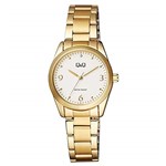 Ficha técnica e caractérísticas do produto Relógio Q&Q Feminino Ref: Qb43j014y Social Dourado