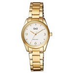 Ficha técnica e caractérísticas do produto Relógio QQ Feminino Ref: Qb43j014y Social Dourado