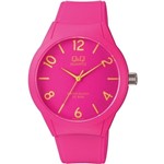 Ficha técnica e caractérísticas do produto Relógio QQ Feminino Ref: Vr28j019y Esportivo Pink