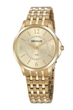 Ficha técnica e caractérísticas do produto Relógio Seculus Feminino Dourado 77054LPSVDS1