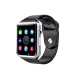 Ficha técnica e caractérísticas do produto Relógio Smartwatch A1 Touch Bluetooth Gear Chip Pretro e Prata