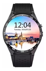 Ficha técnica e caractérísticas do produto Relógio Smartwatch Bluetooth Kw88 Android 5.1 3G Chip Tela Amoled 400x400 Kingwear 4Gb Gps Preto