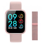 Ficha técnica e caractérísticas do produto Relógio Smartwatch P70 Monitor Cardíaco Pressão Arterial Sono Passos Android Ios ROSA