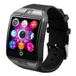 Ficha técnica e caractérísticas do produto Relógio Smartwatch Q18 Celular Inteligente Touch Bluetooth Chip Ligações SMS Pedômetro Câmera