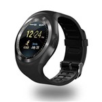 Ficha técnica e caractérísticas do produto Relógio Smartwatch Y1 Inteligente Bluetooth Android & Ios Preto