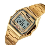 Ficha técnica e caractérísticas do produto Relógio Unissex Skmei Digital 1123 Dourado