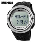 Ficha técnica e caractérísticas do produto Relógio Unissex Skmei Digital Pedômetro Esporte Prata Dg1058