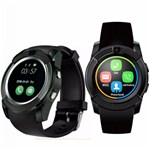 Relógio V8 Bluetooth Smartwatch Gear Chip Iphone e Android Preto - Morgadosp