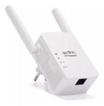 Ficha técnica e caractérísticas do produto Repetidor de Sinal Wireless Wifi 300 Mbps Wps Extensor Amplificador 2,4Ghz 2 Antenas Branco Bivolt - Exbom