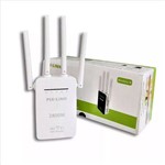 Ficha técnica e caractérísticas do produto Repetidor Roteador Amplifica Wifi 4 Antenas 2800m Pixlink Sinal na Casa Toda Tomada