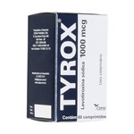 Ficha técnica e caractérísticas do produto Repositor Hormonal Tyrox Cepav 1000mcg 60 Comprimidos