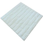 Ficha técnica e caractérísticas do produto Revestimento de Parede 3D Brick em PVC 50x50 Branco com 12 Peças