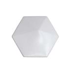 Revestimento Decorativo 3D Cerâmica Branco Onix 16,7x14,5cm Essenza